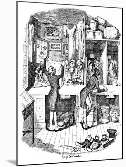 The Pawnbrokers Shop, C1900-George Cruikshank-Mounted Giclee Print