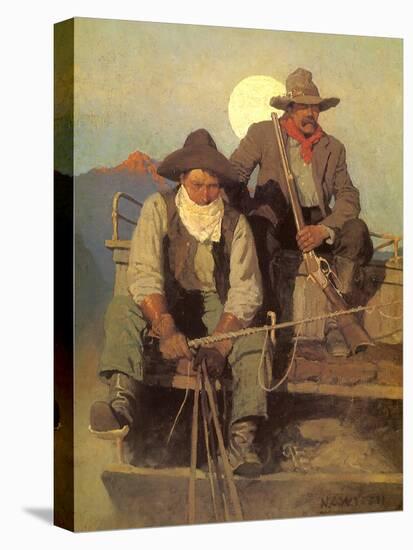 The Pay Stage, 1909-Newell Convers Wyeth-Stretched Canvas