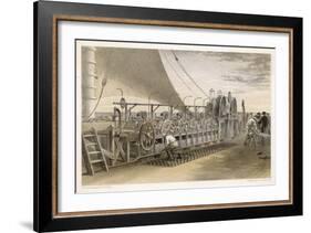 The Paying-Out Machinery on the Deck of the Great Eastern-Robert Dudley-Framed Art Print