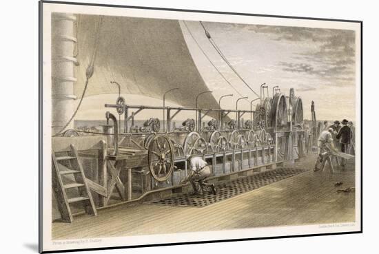 The Paying-Out Machinery on the Deck of the Great Eastern-Robert Dudley-Mounted Art Print