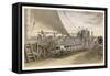 The Paying-Out Machinery on the Deck of the Great Eastern-Robert Dudley-Framed Stretched Canvas