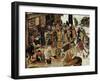 The Payment of the Tithe, or the Census at Bethlehem, Detail, after 1566-Pieter Brueghel the Younger-Framed Giclee Print