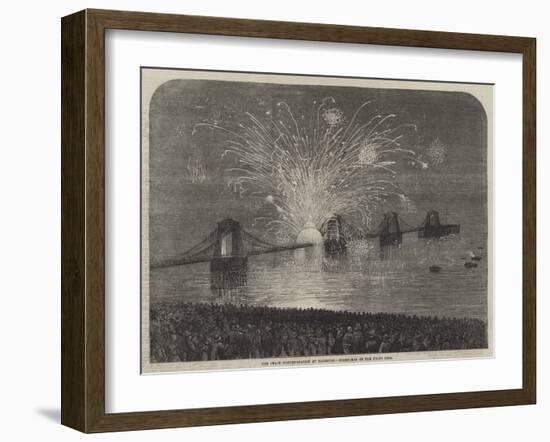 The Peace Commemoration at Brighton, Fireworks on the Chain Pier-null-Framed Giclee Print