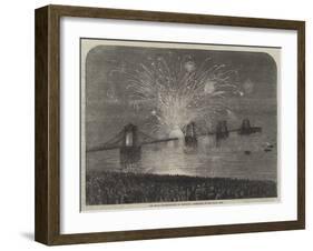 The Peace Commemoration at Brighton, Fireworks on the Chain Pier-null-Framed Giclee Print