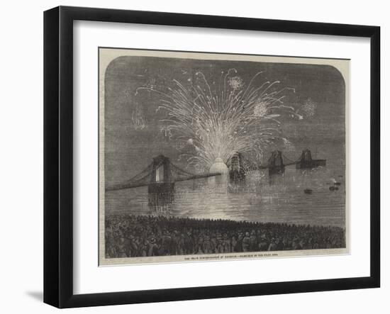 The Peace Commemoration at Brighton, Fireworks on the Chain Pier-null-Framed Giclee Print