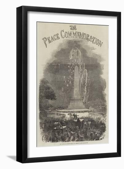 The Peace Commemoration at Dublin, Fireworks in Phoenix Park-null-Framed Giclee Print