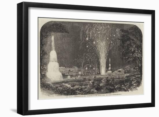 The Peace Commemoration, the Fireworks in the Green-Park, the Grand Finale-null-Framed Giclee Print