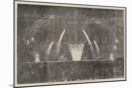 The Peace Commemoration, the Fireworks in Victoria-Park-null-Mounted Giclee Print