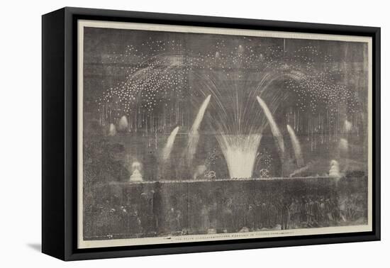 The Peace Commemoration, the Fireworks in Victoria-Park-null-Framed Stretched Canvas