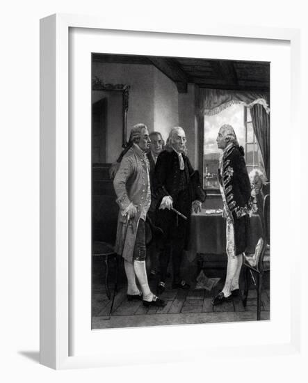 The Peace Conference on Staten Island, Interview Between Lord Howe and the Committee of Congress-Alonzo Chappel-Framed Giclee Print
