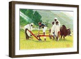 The Peace Corps in Ethiopia '-Norman Rockwell-Framed Giclee Print