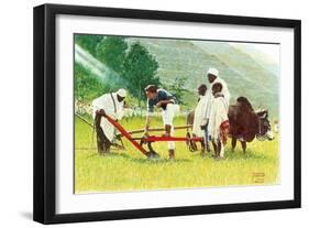 The Peace Corps in Ethiopia '-Norman Rockwell-Framed Giclee Print