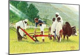 The Peace Corps in Ethiopia '-Norman Rockwell-Mounted Giclee Print