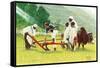 The Peace Corps in Ethiopia '-Norman Rockwell-Framed Stretched Canvas