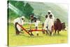 The Peace Corps in Ethiopia '-Norman Rockwell-Stretched Canvas