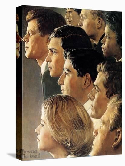 The Peace Corps (or JFK's Bold Legacy)-Norman Rockwell-Stretched Canvas