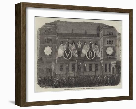 The Peace Illuminations, the Ordnance-Office, Pall-Mall-null-Framed Giclee Print