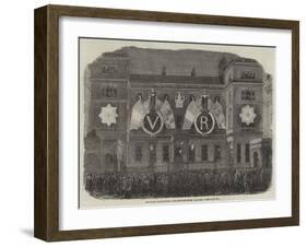 The Peace Illuminations, the Ordnance-Office, Pall-Mall-null-Framed Giclee Print