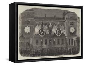 The Peace Illuminations, the Ordnance-Office, Pall-Mall-null-Framed Stretched Canvas