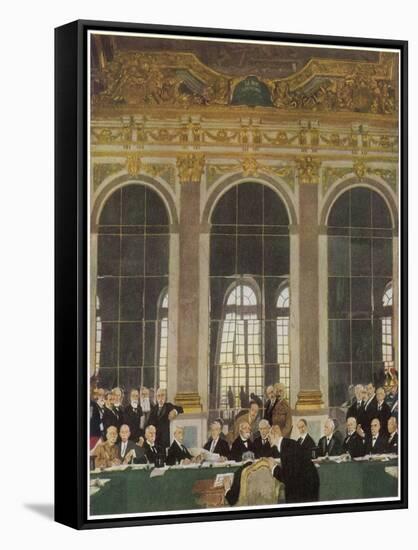 The Peace Treaty is Signed in the Palace of Versailles-Sir William Orpen-Framed Stretched Canvas