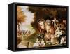 The Peaceable Kingdom, 1832-34 (See also 84503)-Edward Hicks-Framed Stretched Canvas