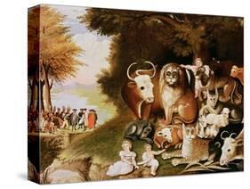 The Peaceable Kingdom, 1832-34 (See also 84503)-Edward Hicks-Stretched Canvas