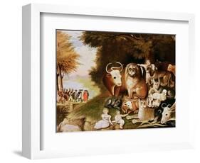 The Peaceable Kingdom, 1832-34 (See also 84503)-Edward Hicks-Framed Premium Giclee Print