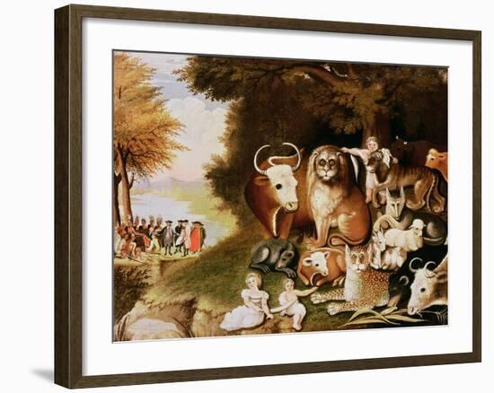 The Peaceable Kingdom, 1832-34 (See also 84503)-Edward Hicks-Framed Giclee Print