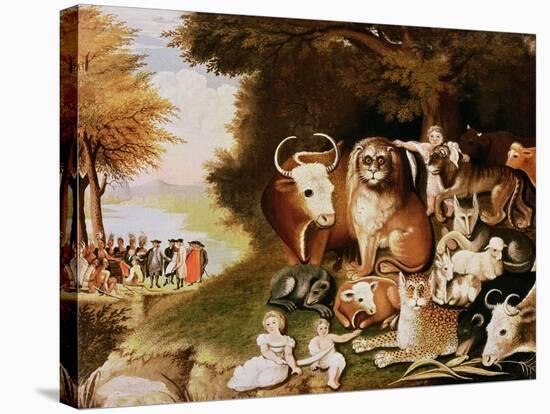 The Peaceable Kingdom, 1832-34 (See also 84503)-Edward Hicks-Stretched Canvas