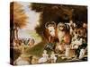 The Peaceable Kingdom, 1832-34 (See also 84503)-Edward Hicks-Stretched Canvas