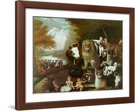 The Peaceable Kingdom, 1834-Edward Hicks-Framed Art Print