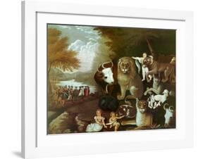 The Peaceable Kingdom, 1834-Edward Hicks-Framed Art Print