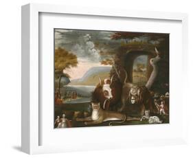 The Peaceable Kingdom and Penn’s Treaty, 1845-Edward Hicks-Framed Giclee Print