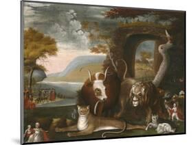 The Peaceable Kingdom and Penn’s Treaty, 1845-Edward Hicks-Mounted Giclee Print