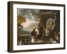 The Peaceable Kingdom and Penn’s Treaty, 1845-Edward Hicks-Framed Giclee Print