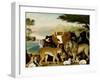 The Peaceable Kingdom, C.1846-47 (Oil on Canvas)-Edward Hicks-Framed Giclee Print