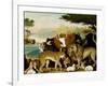 The Peaceable Kingdom, C.1846-47 (Oil on Canvas)-Edward Hicks-Framed Giclee Print