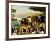 The Peaceable Kingdom, C.1846-47 (Oil on Canvas)-Edward Hicks-Framed Giclee Print