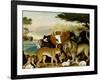 The Peaceable Kingdom, C.1846-47 (Oil on Canvas)-Edward Hicks-Framed Giclee Print