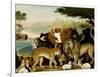 The Peaceable Kingdom, C.1846-47 (Oil on Canvas)-Edward Hicks-Framed Giclee Print