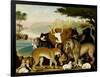 The Peaceable Kingdom, C.1846-47 (Oil on Canvas)-Edward Hicks-Framed Giclee Print