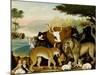 The Peaceable Kingdom, C.1846-47 (Oil on Canvas)-Edward Hicks-Mounted Giclee Print