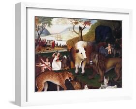 The Peaceable Kingdom-Edward Hicks-Framed Giclee Print