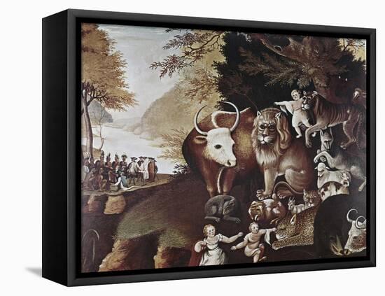 The Peaceable Kingdom-Edward Hicks-Framed Stretched Canvas