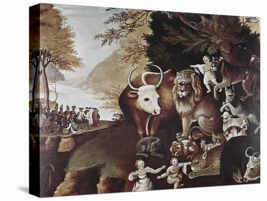 The Peaceable Kingdom-Edward Hicks-Stretched Canvas