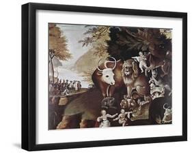 The Peaceable Kingdom-Edward Hicks-Framed Giclee Print