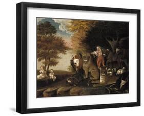 The Peaceable Kingdom-Edward Hicks-Framed Giclee Print