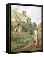 The Peaceful Village-Henry John Yeend King-Framed Stretched Canvas