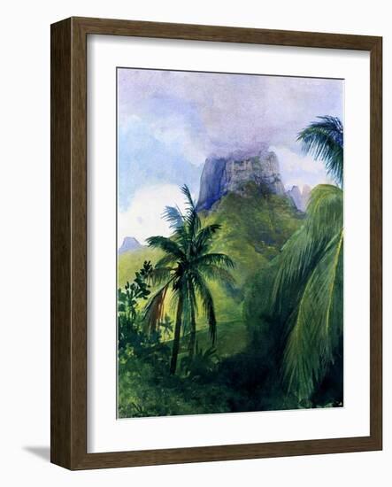 The Peak of Maua Roa, Moorea, Society Islands, 1891-John La Farge-Framed Giclee Print