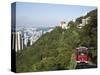 The Peak Tram Ascending Victoria Peak, Hong Kong, China-Ian Trower-Stretched Canvas